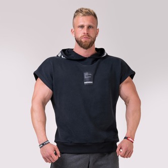 Tričko Reg Top Hoodie Black - NEBBIA - Velikost XXL