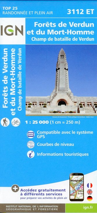 Forets de Verdun et du Morte-Homme  1:25 000
