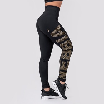 Dámské legíny Intense Gold Print Black - NEBBIA - Velikost M