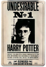 Plechová dekorativní cedule na zeď Harry Potter: Undesirable (20 x 30 cm)