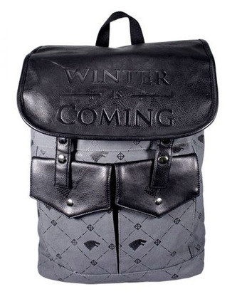 Batoh Game Of Thrones|Hra o trůny: Stark (objem 14 litrů, 28 x 35 x 14 cm) šedá polyester