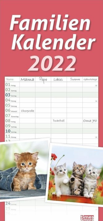 times & more Katzen Familienplaner 2022