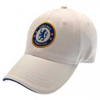 Kšiltovka FC Chelsea: Znak (nastavitelná) bílá bavlna