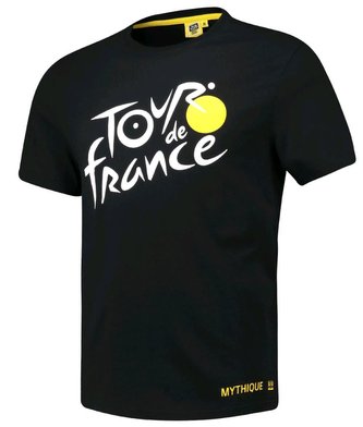 Pánské tričko Tour de France: Logo (M) černá bavlna