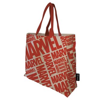 Shopping taška na rameno Marvel: Celopotisk loga (48 x 44 cm)