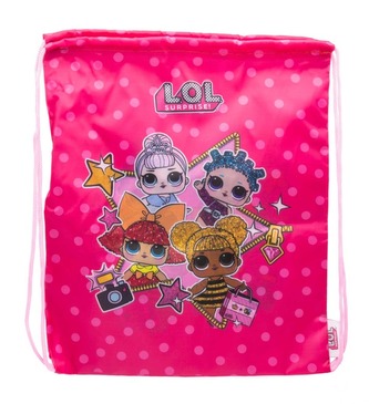 Pytlík gym bag L.O.L. Surprise: Stars (33 x 40 cm) růžový polyester