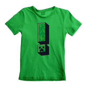 Dětské tričko Minecraft: Creeper Exclamation (7-8 let) zelená bavlna