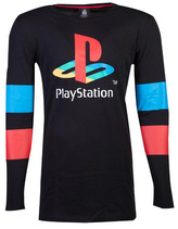 Pánské tričko Playstation: Logo Striped army (2XL)