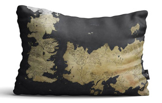 Polštář Game of Thrones|Hra o Trůny: Mapa Západozemí - Westeros Map (60 x 33 x 12 cm)