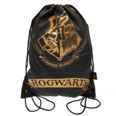 Batoh pytlík gym bag Harry Potter: Bradavický znak (23 x 17 x 3 cm) černý polyester