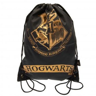Batoh pytlík gym bag Harry Potter: Bradavický znak (23 x 17 x 3 cm) černý polyester