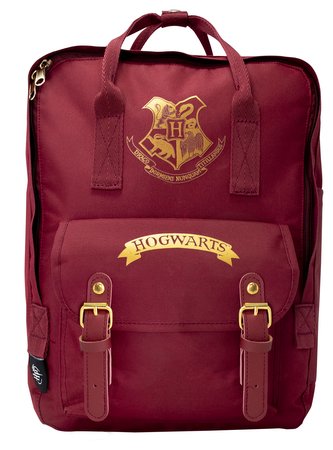 Batoh Harry Potter: Erb Bradavic - Hogwarts (objem 9,5 litrů|27 x 35 x 10 cm) červený polyester