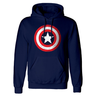 Pánská mikina Marvel: Captain America Shield (2XL) modrá bavlna Pánská mikina Marvel: Captain America Shield (2XL) modrá bavlna