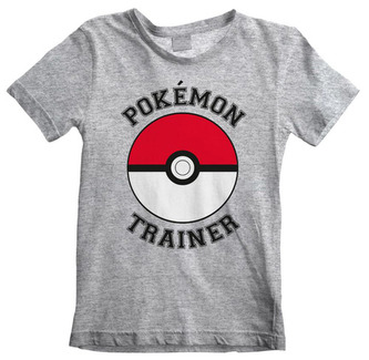 Dětské tričko Pokémon: Trainer (5-6 let) šedé bavlna