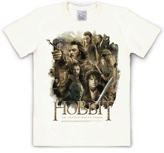 Pánské tričko Hobbit: Poster (XL) bílé bavlna