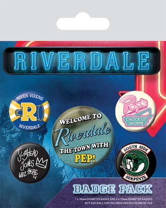 Placky Netflix|Riverdale: Icons set 5 kusů (2,5 cm|3,8 cm)