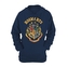 Unisex pánská mikina s kapucí Harry Potter: Hogwarts|Bradavice znak (L) modrá bavlna-polyester