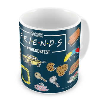 Keramický hrnek Friends|Přátelé: Puzzle (objem 300 ml) bílý