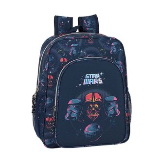 Dětský junior batoh Star Wars|Hvězdné Války: vzor 12001 (objem 14,5 litrů|32 x 38 x 12 cm) modrý polyester