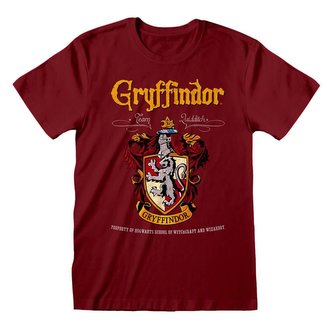 Pánské tričko Harry Potter: Gryffindor - Nebelvír znak (L) červené bavlna