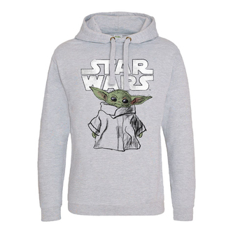 Pánská mikina Star Wars|Hvězdné války|Mandalorian: The Child (XL) šedá bavlna polyester