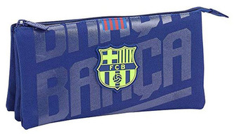 Trojitý penál na tužky FC Barcelona: 11826 (22 x 10 x 3 cm) polyester