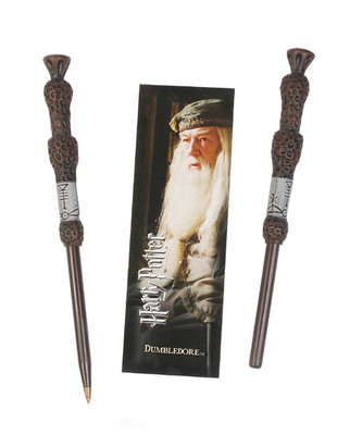 Inkoustová propiska Harry Potter: Dumbledore Wand se záložkou (délka 16 cm)