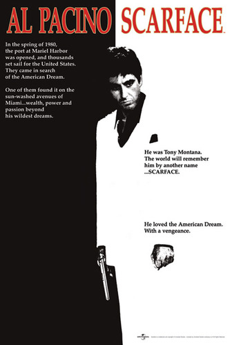 Plakát Al Pacino Scarface|Zjizvená tvář: One-Sheet (61 x 91,5 cm)