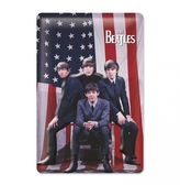 Plechová tvarovaná 3D dekorativní cedule na zeď The Beatles: US Flagge (20 x 30 cm)