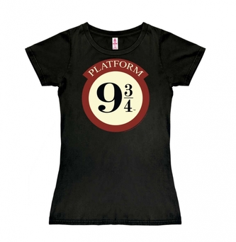 Dámské tričko Harry Potter: Nástupiště 9 3/4 - Platform 9 3/4 (XS) černá bavlna