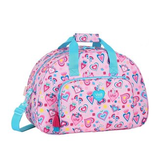 Sportovní taška Vicky Martin Berrocal: vzor 12036 (objem 33 litrů|48 x 33 x 21 cm) růžový polyester Sportovní taška Vicky Martin Berrocal: vzor 12036 (objem 33 litrů|48 x 33 x 21 cm) růžový polyester