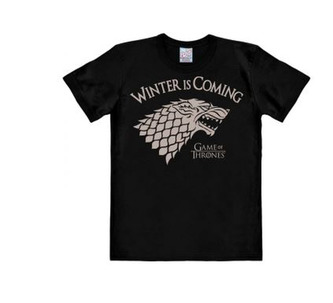 Pánské tričko Game Of Thrones: Winter Is Coming (L) černé bavlna