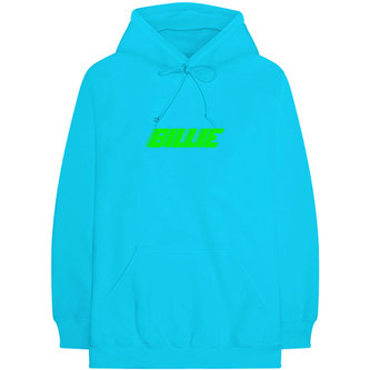 Unisex mikina s kapucí Billie Eilish: Thermal Photo (S) modrá bavlna