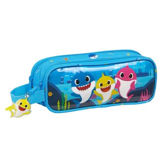 Penál na tužky Baby Shark: vzor 12060 (21 x 6 x 8 cm) modrý polyester