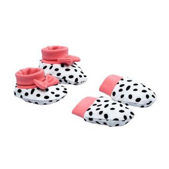 Kojenecký bavlněný set-capáčky a rukavičky Nicol Alice - velikost Univerzální