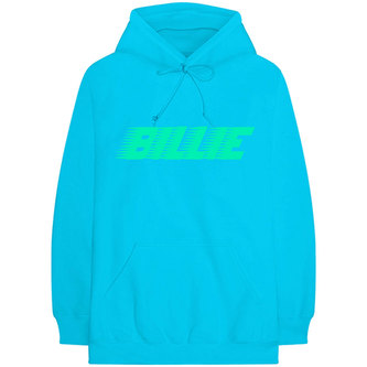 Unisex mikina Billie Eilish: Logo & Blohsh (S) modrá bavlna