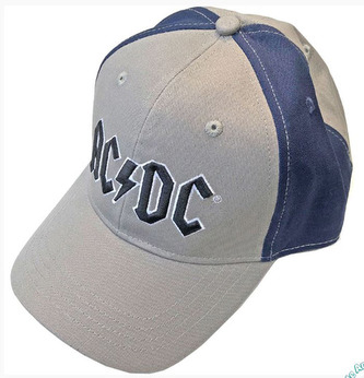 Kšiltovka AC/DC: T2 černé logo (UNIVERSÁLNÍ) šedo-modrá bavlna