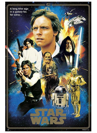 Plakát Star Wars|Hvězdné války: Heroes 40th Anniversary (61 x 91,5 cm) 150 g