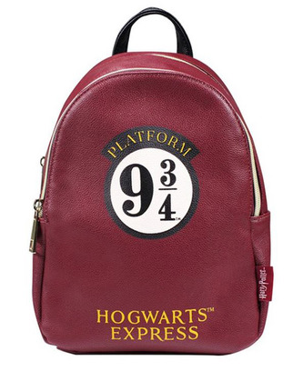 Městský dámský batoh Harry Potter: Platform 9 3/4 (objem 6,7 litrů, 29 x 21 x 11 cm) červená polyester PU