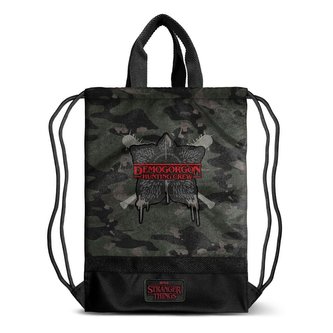 Batoh - pytlík gym Stranger Things: Huntig (35 x 48 cm) černý polyester