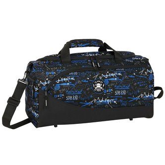 Cestovní sportovní taška Paul Frank: Rock N'Roll vzor 12019 (objem 31 litrů|50 x 25 x 25 cm) černý polyester Cestovní sportovní taška Paul Frank: Rock N'Roll vzor 12019 (objem 31 litrů|50 x 25 x 25 cm) černý polyester