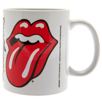 Bílý keramický hrnek Rolling Stones: Lips - Jazyk (objem 315 ml)