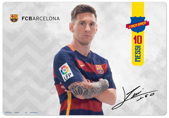 Podložka na stůl FC Barcelona: Messi (49,5 cm x 34,5 cm)