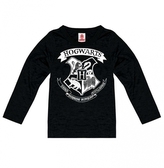 Dětské tričko Harry Potter s dlouhým rukávem: Erb Bradavic - Hogwarts Logo (výška 152 cm) černá bavlna