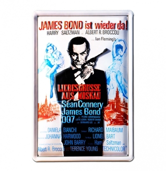 Plechová tvarovaná 3D dekorativní cedule na zeď James Bond 007: Ist Wieder Da! (20 x 30 cm)