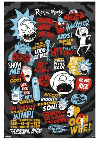 Plakát Rick & Morty: Quotes (61 x 91,5 cm)
