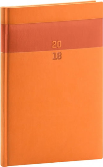 Diář 2018 - Aprint - týdenní, A5, oranžový, 15 x 21 cm