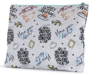 Školní penál na psací potřeby Friends|Přátelé: Texty (21 x 8 cm)