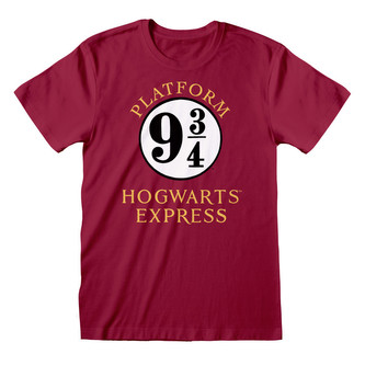 Pánské tričko Harry Potter: Hogwarts Express - vlak do Bradavic (S) červené bavlna