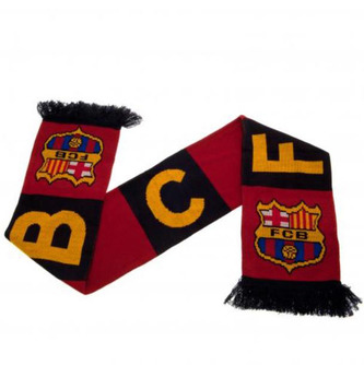 Pletená šála FC Barcelona: FCB (148 cm x 19 cm) akryl